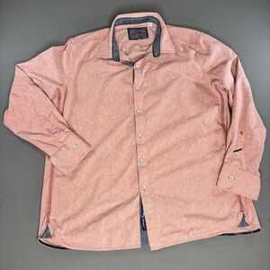 Robert Graham Dress Shirt Men’s 2XL XXL Long Sleeve Casual Button Down Red